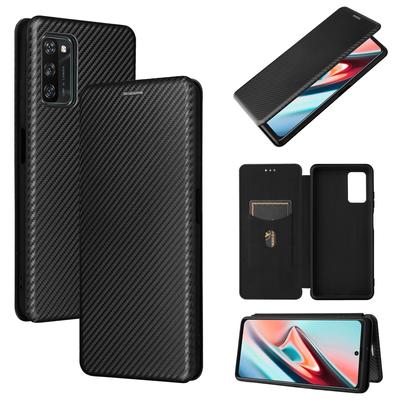 Voor Blackview A100 Carbon Fiber Leather Telefoonhoesje voor Blackview A90 A70 2021 A80S A80 Pro Magnetische Portemonnee Kaartsleufhoes voor BV6600 BV5500 Flip Case