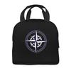 Navigation Compass Pattern Lunch Bags Insulated Bento Box Lunch Tote Leakproof Picnic Bags Thermal Bag for Woman Girl School