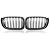 Glossy Black Front Bumper Kidney Grille Grill Hood Mesh Double Line For BMW X3 X4 F25 F26 2014-2017 Front Grille Racing Grills
