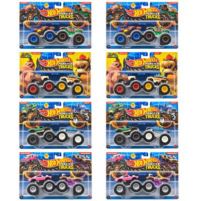 Hot Wheels Monster Truck 2 Pack Assorted Vehicle Toy Mini Car 2 X 8 Sets Box Sold for Ages 3 and Up Multi 164 986R-FYJ64