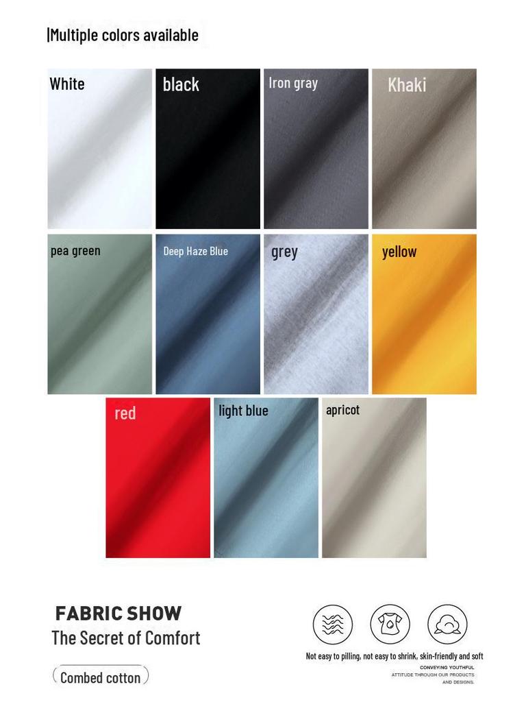 2025 Spring/Summer Men's Cotton Loose Fit Short Sleeve T-Shirt