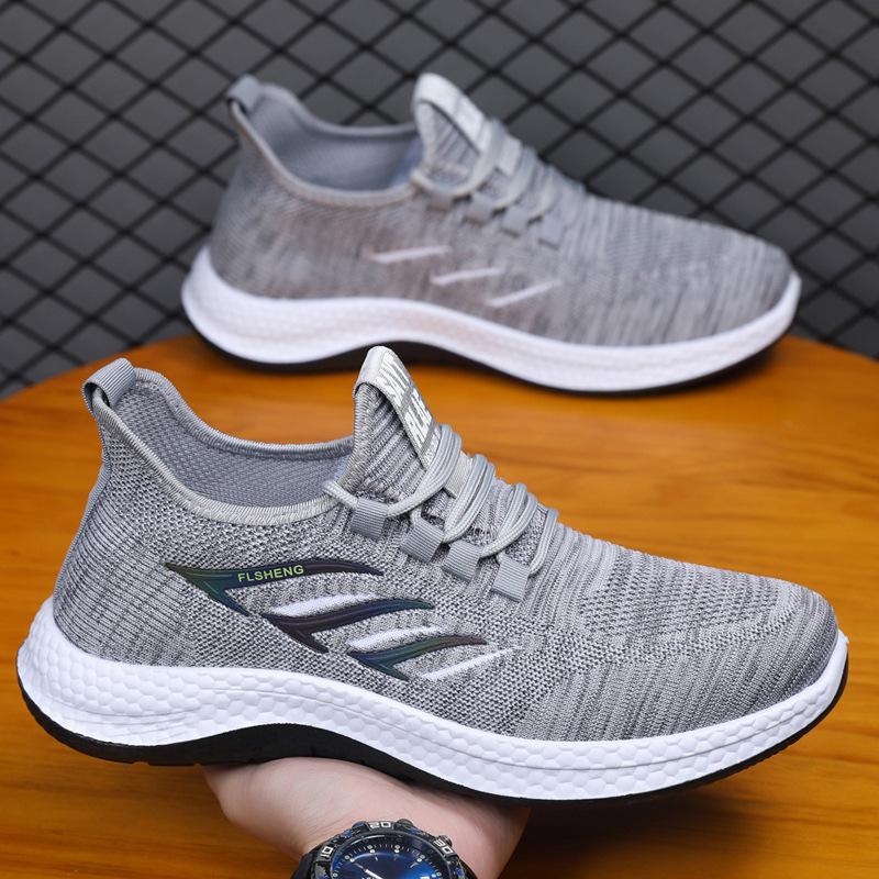 Summer New Men's Shoes Sports Shoes Breathable Casual Shoes Men's Soft-soled Walking Shoes Versatile One-pedal Lazy Shoes