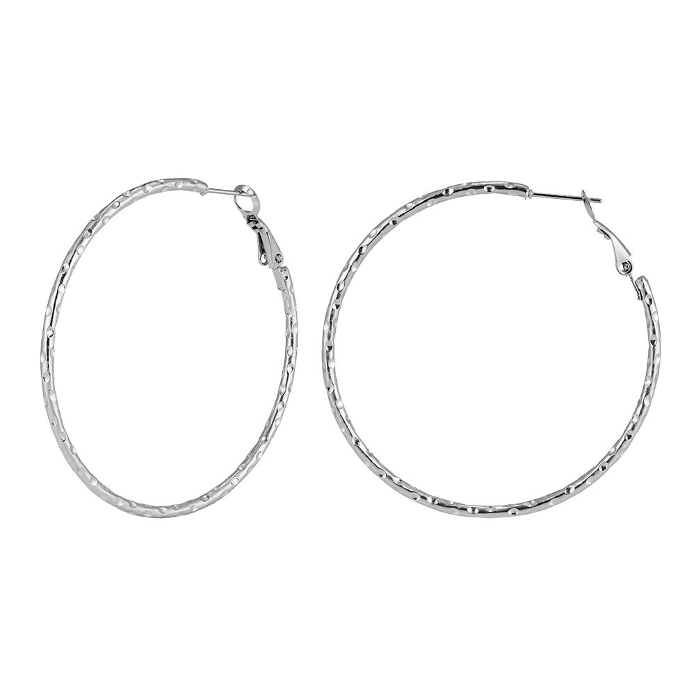 

Effie Queen 1 Pair Stainless Steel Round Hoop Earrings 50mm Hip-hop Ear Buckle Huggie Classic Simple Versatile Jewelry STKE35 50cm