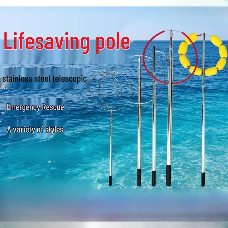 9M Telescopic Stainless Steel Pool Rescue Pole