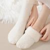 3/5/10 Pairs Women's Crew Socks, White Warm Fluffy Thick Fuzzy Fluffy Simple  Moisture Wicking
