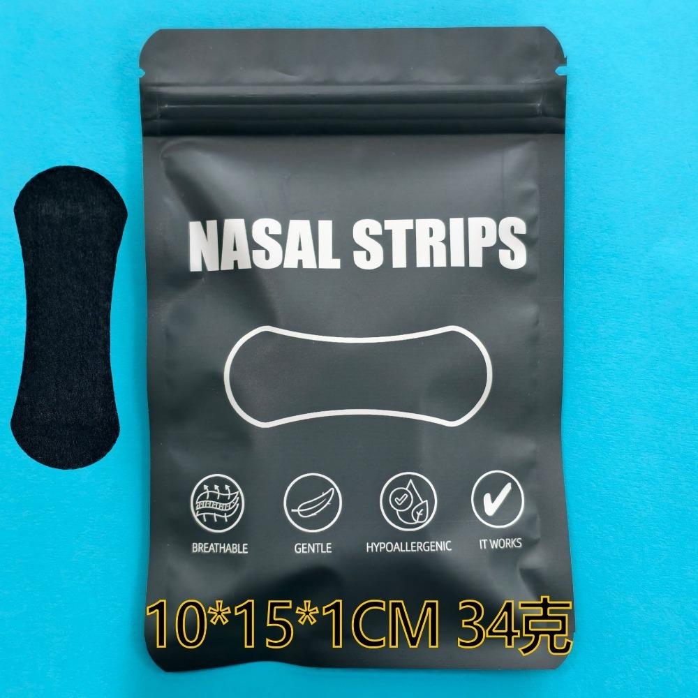 30/60 STÜCK Verbessern Schlafen Nasenatmungsstreifen Hypoallergen Sanfte Klebestreifen Schwarz Oval Anti-Schnarch-Streifen