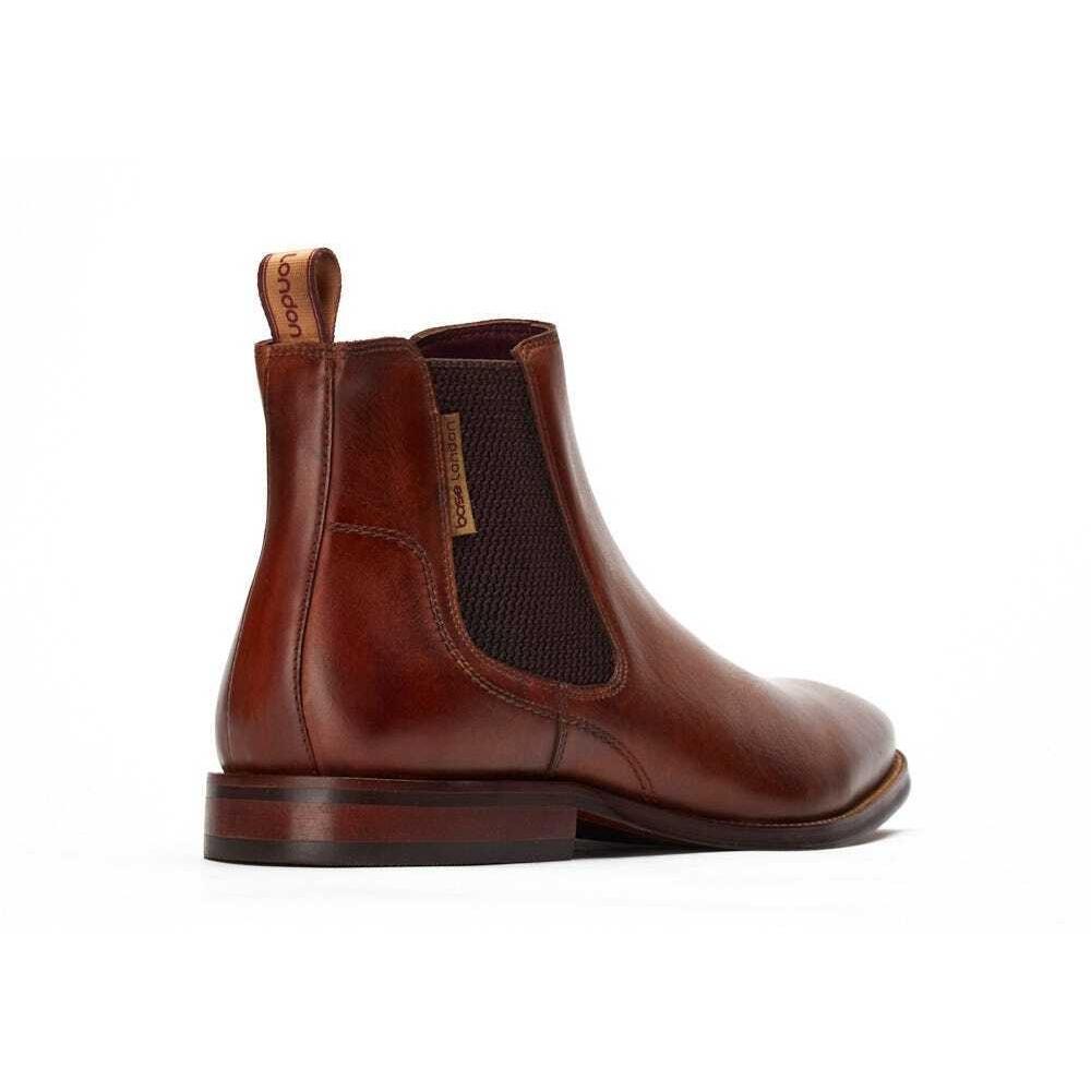 BASE LONDON Mens Sikes Leather Chelsea Boots