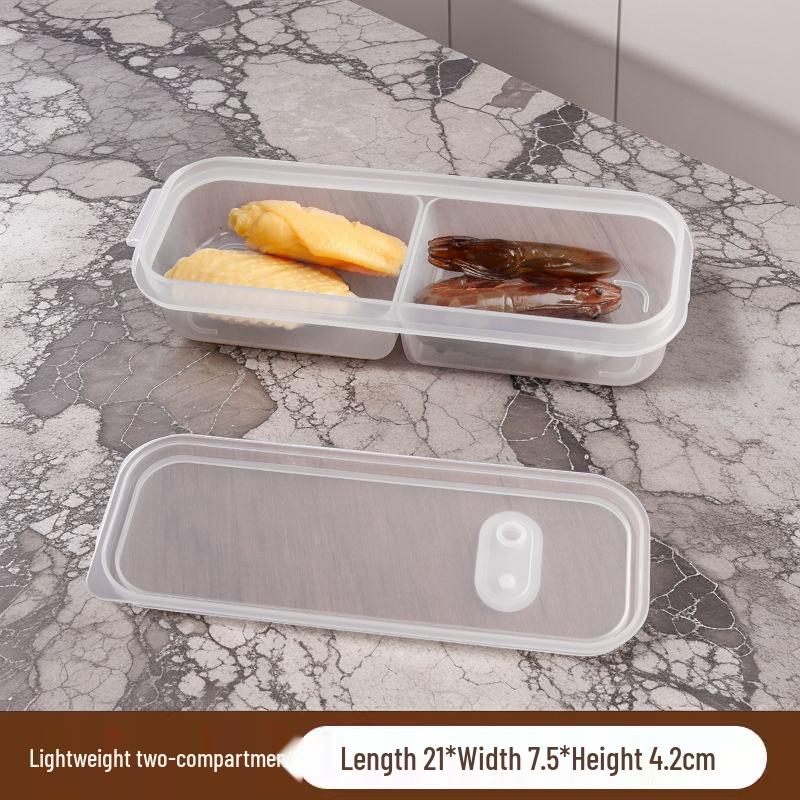 Household Compartmented Fresh-Keeping Box for Refrigerator - Ideal for Frozen Meat, Vegetables, and Food Portioning