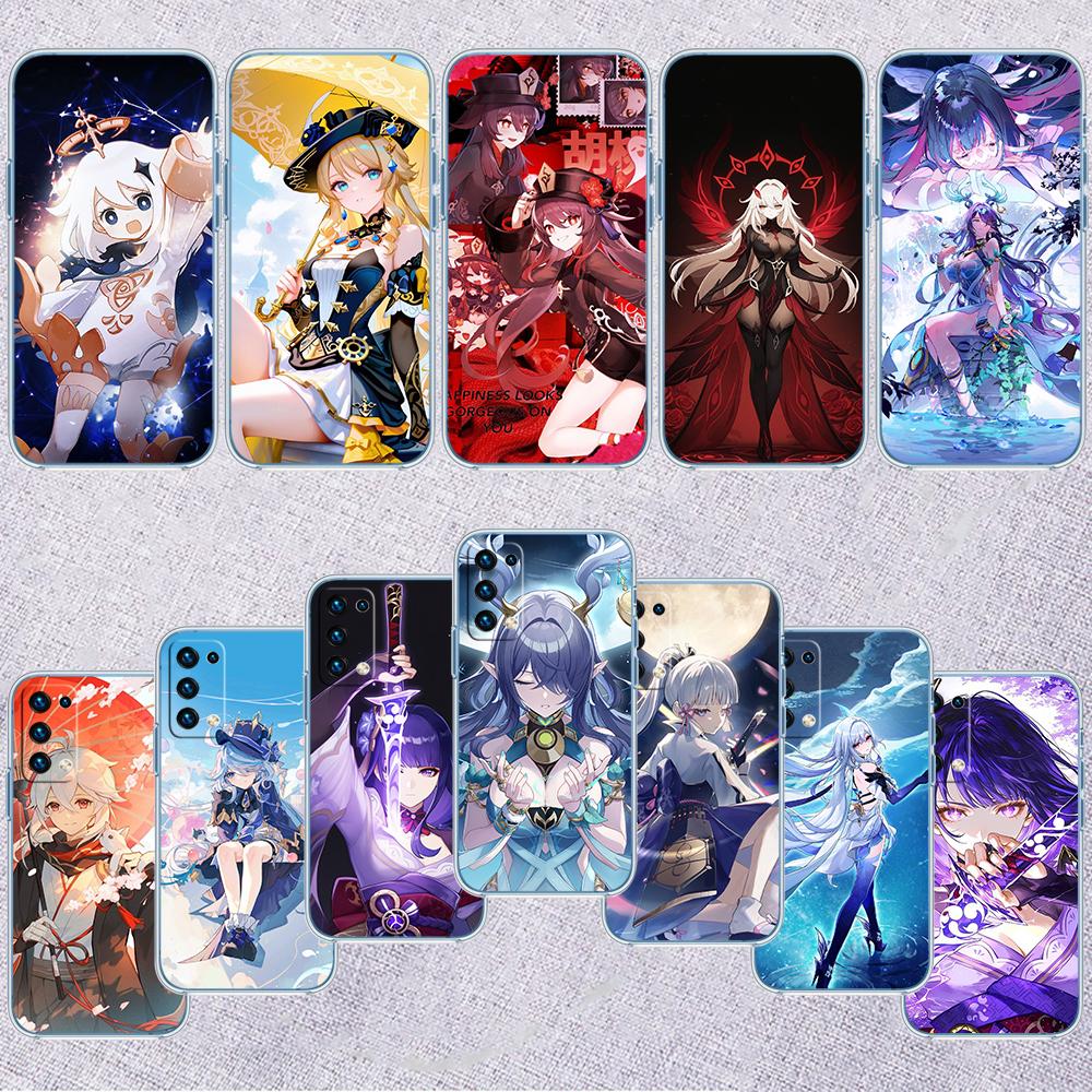 RA14 Genshin Impact Transparent Phone Case for Samsung Galaxy A04 A04S A14 A23 A34 A54 M23 M33 M52 M53