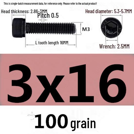 High-Strength Grade 12.9 Internal Hex Head Screws M1.4-M20