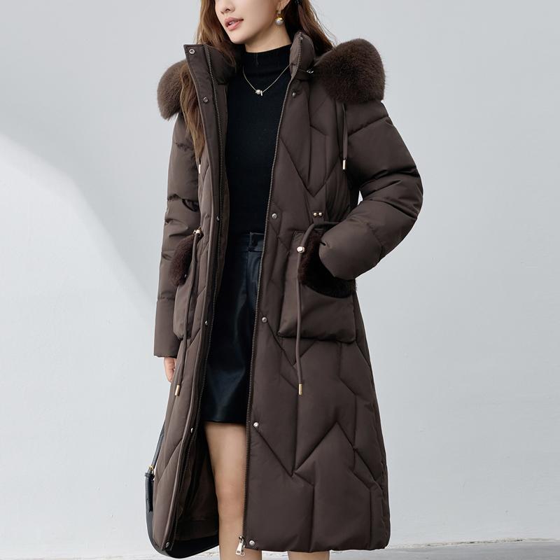 Sleeves Detachable Fashion Woman Parkas Winter Long Coats Hooded Faux Fur Collar Thick Warm Overcoat Women's Jackets