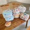 Floral Prints Women's Cosmetic Bag Cases Cotton Fabric Ladies Small Storage Bags Casual Cute Female Box Colorful Handbags