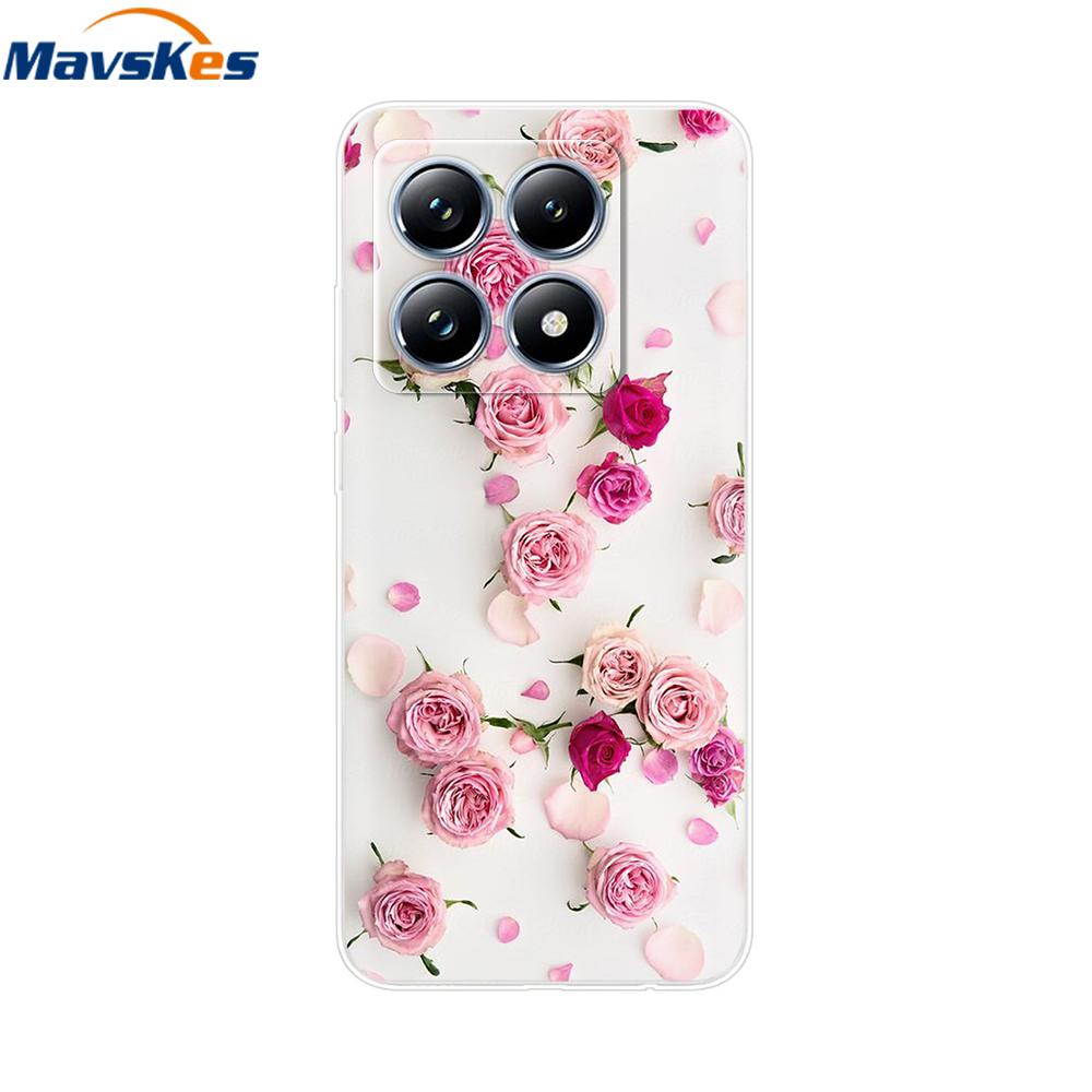 For Xiaomi 14T 5G Case Cute Soft Transparent TPU Painted Silicone Cover For Xiaomi 14T Pro 5G 2024 Mi14T Phone Cases Coque Funda