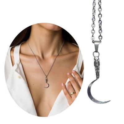 Collana Elegante Collana Religiosa Gotica Collana con Pendente Falce Gioielli per il Collo Gioielli alla Moda Regalo per Uomo Donna