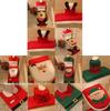Festive Christmas Santa Toilet Seat Cover Set With Snowman And Reindeer Designs
