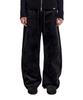 ERA Unisex Suede Effect Track Pants - Black