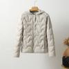 Short Down Jacket Women's Knitted Hoodie, Simple Commuting, Light and Warm, Light and Thin Stand-up Collar.