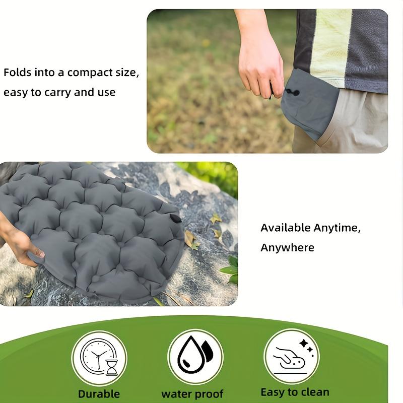Ultralight Inflatable Seat Pad Portable Camping Cushion Thickened Waterproof Chair Mat for Outdoor Stadium Office