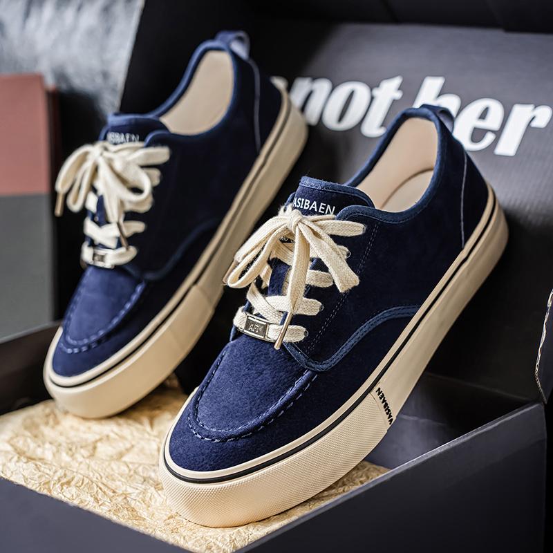 Men 's Casual Four Seasons Fashion Canvas Skateboarding Students Comfortable Sneakers Boys Trending Soft Sole Breathable Shoes