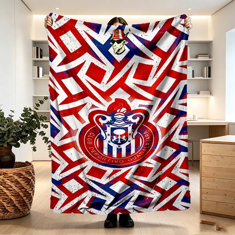 Club Deportivo Guadalajara Print Blanket - Soft & Comfortable, for Bedroom, Travel, Sofa, Home Decoration - Birthday Christmas Gift for Friend