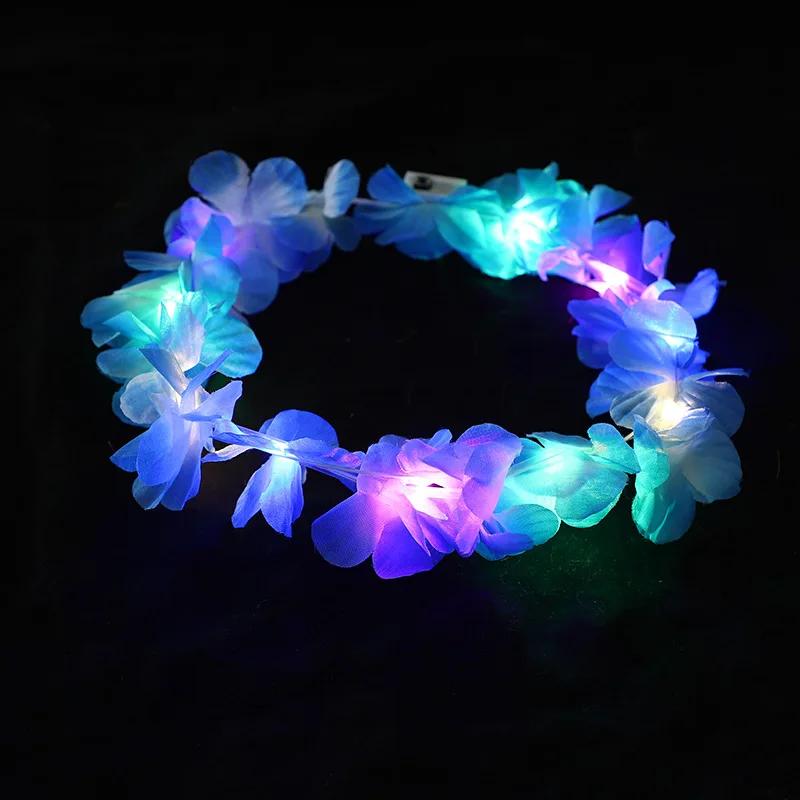 Luminous Headbands Party Led Headband Flower Crown with Led Lights Festival Party Decoration Glow-in-the-dark SG10