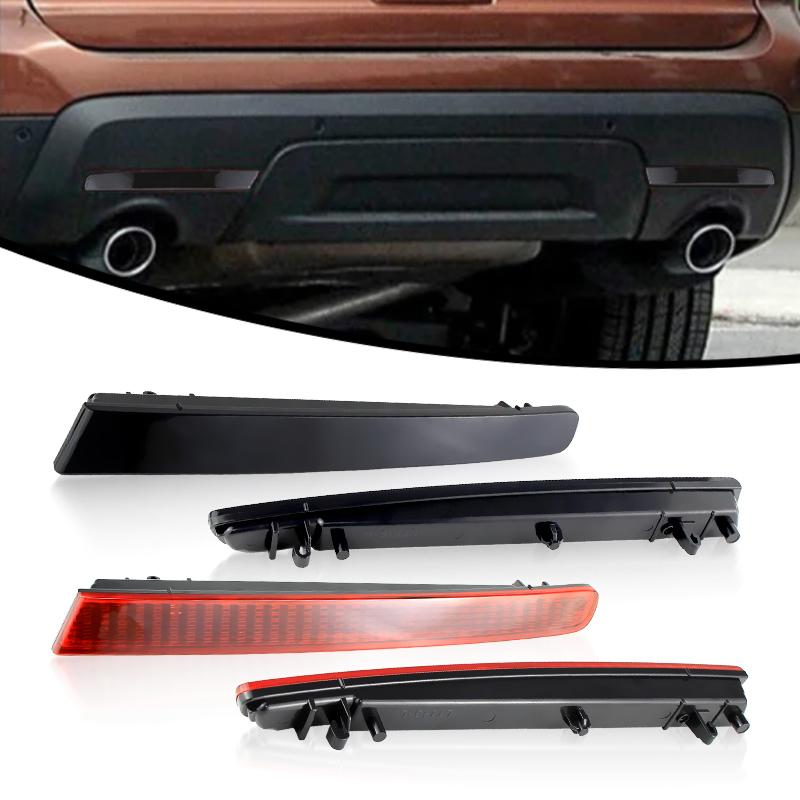 2 Stück Rauchschwarze Rückstoßstangen-Reflektorlinse Ohne Birne BB5Z15A449C Für Ford Explorer 2011 2012 2013 2014 2015 Autozubehör