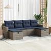 VidaXL Garden Lounge Set 6 Pcs with Grey Cushions Wicker 3325427