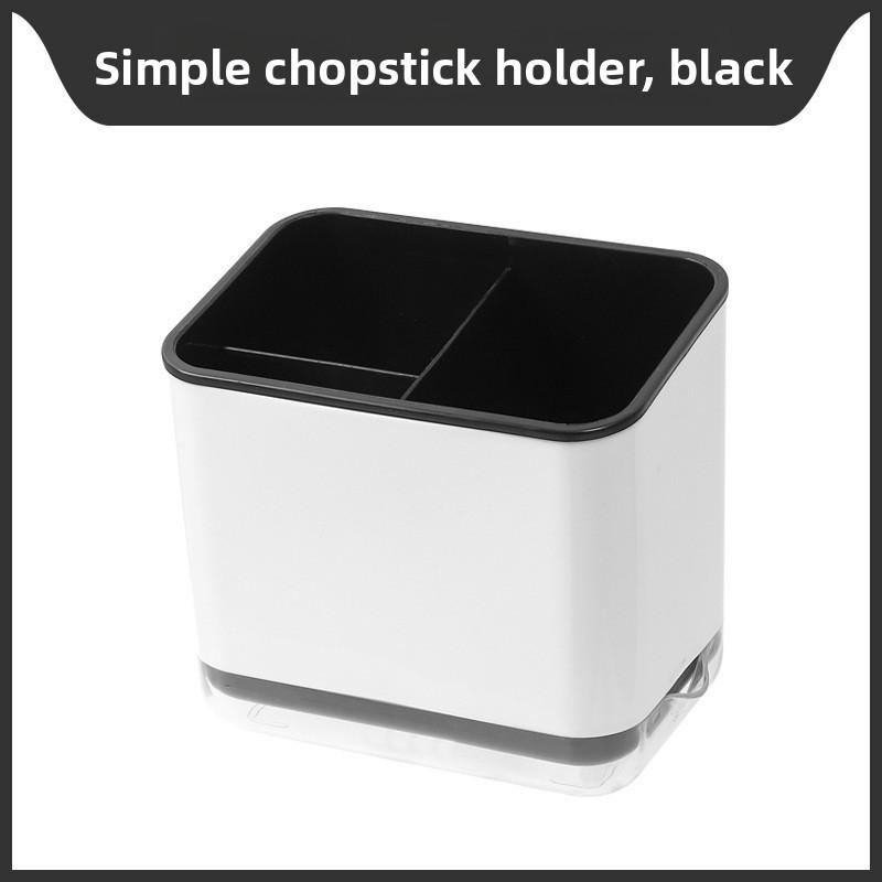 Modern Minimalist Plastic Chopstick Holder With Drip Tray For Kitchen Storage And Utensil Organization