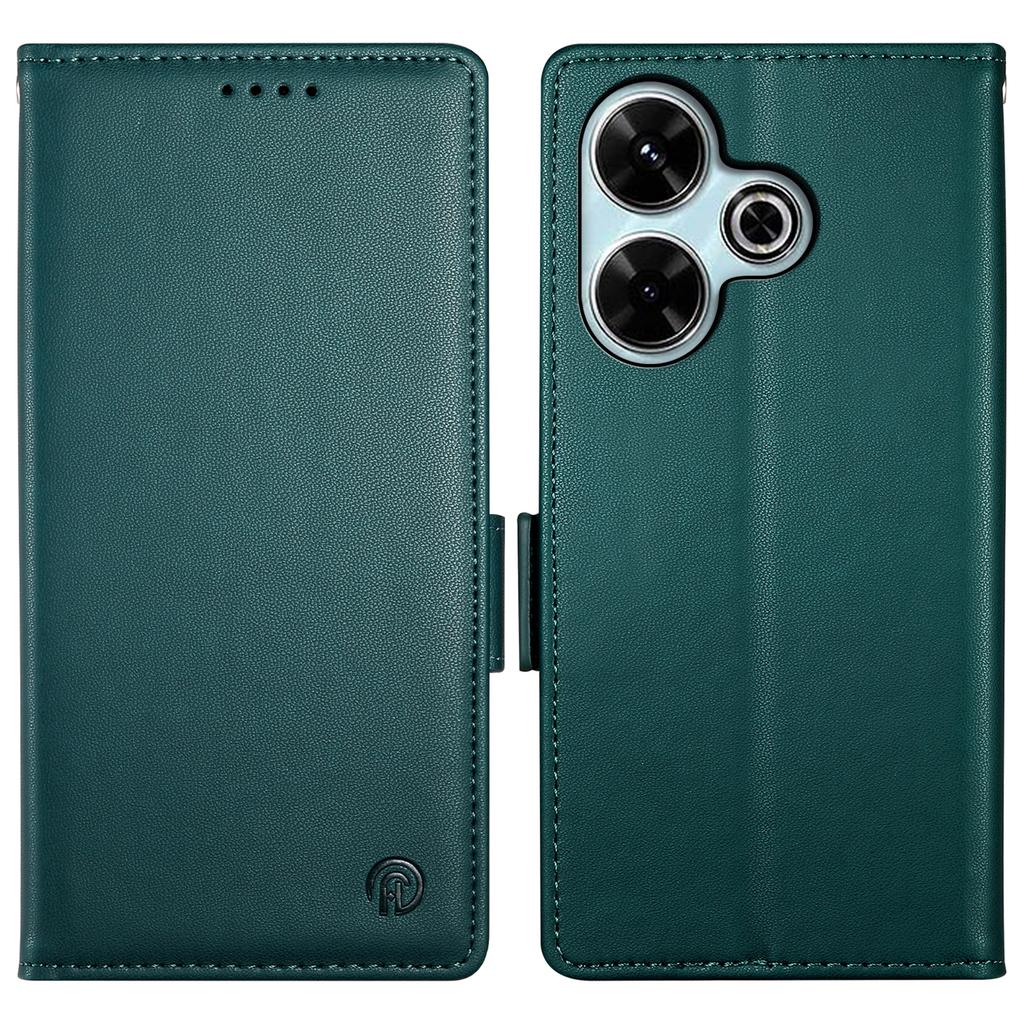 DF-010 For Xiaomi Redmi 13 4G/5G/Note 13R 5G/Poco M6 4G Wallet Case PU Leather Stand Phone Shell
