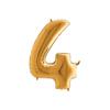 Aluminum Balloon Number 4 Gold 14" 36 Cm Grabo Balloon®