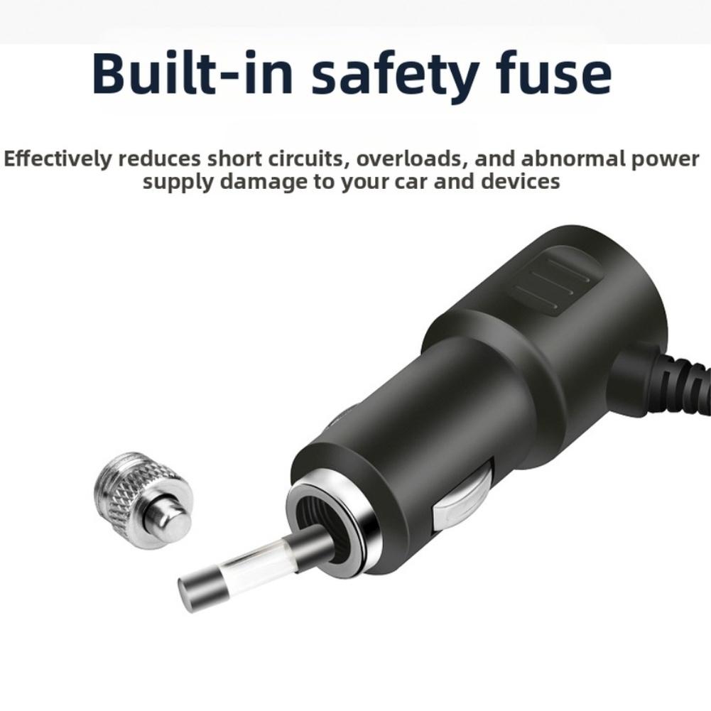 120W Car Charger with 3 USB Ports and 3 Power Sockets for QC3.0 Fast Charging Compatible with 12V 24V Vehicles Black