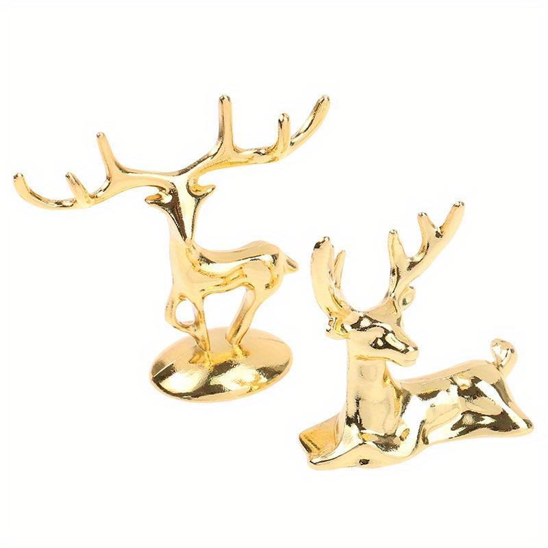 1 Stück Elch Hirsch Statue Weihnachten Rentier Kunst Figur Vintage Handwerk Heim Ornament Tischdekoration
