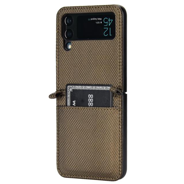 Kratzfester Kartenhalter Matte Lederhülle Für Samsung Galaxy Z Flip 4 5g Flip4 Zflip4 Flip 3 Flip3 Rutschfeste Handyhülle