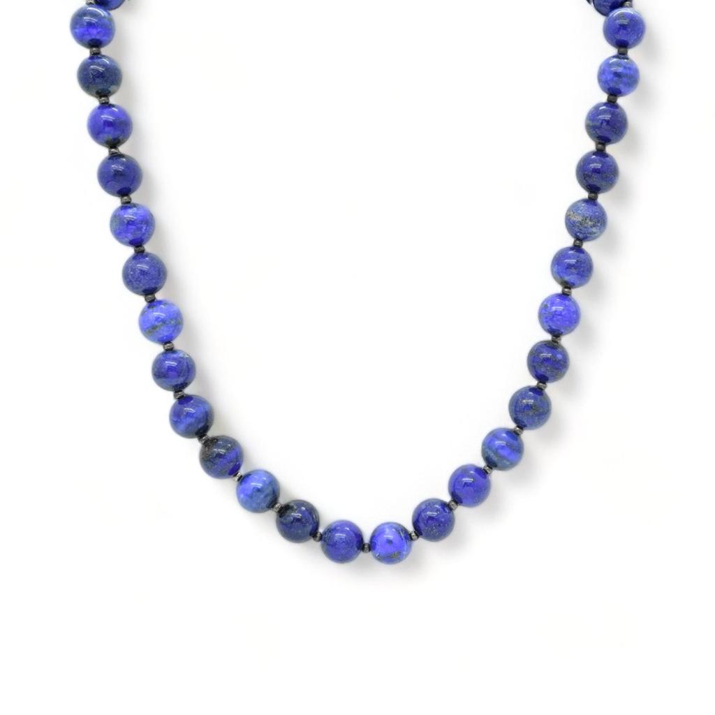 Amethyst Bead Necklace: 925 Sterling Silver, Natural Gemstone