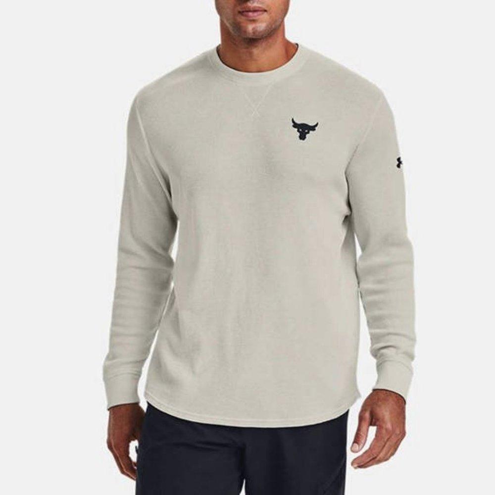 Under Armour Round Neck Long Sleeve Sweatshirt Men Tops Peak-White 1358757-110