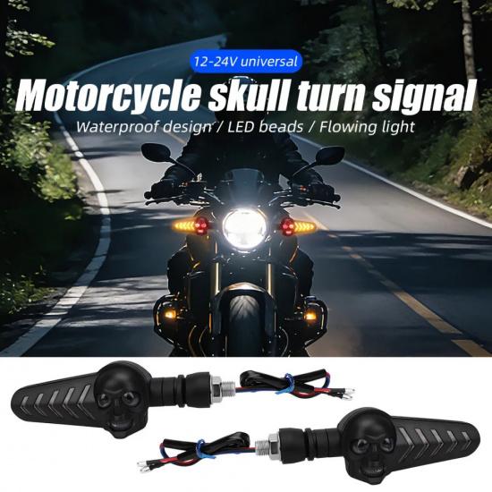 Motorcycle Flashing Lights Motorcycle LED Dual Color Turn Signal Light 12V White Yellow Running Lamp Motorcycle Indicator Lamp