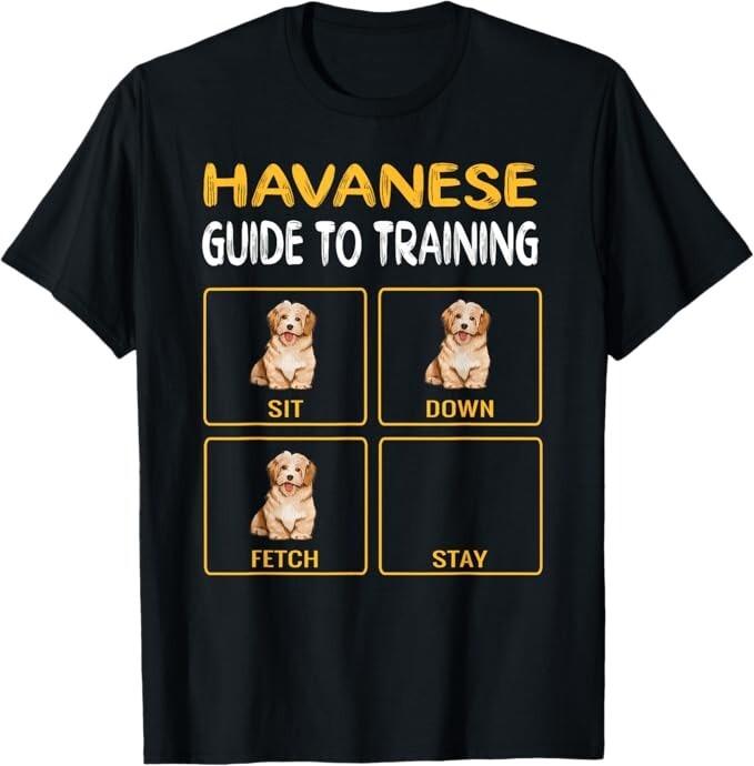 Funny Havanese Guide To Training Dog Trainer Obedience T-Shirt M