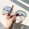 New Gradient Rice Nails Square Sunglasses Trendy Fashion Anti-ultraviolet Retro Sunglasses Men Women Outdoor Sun Glasses