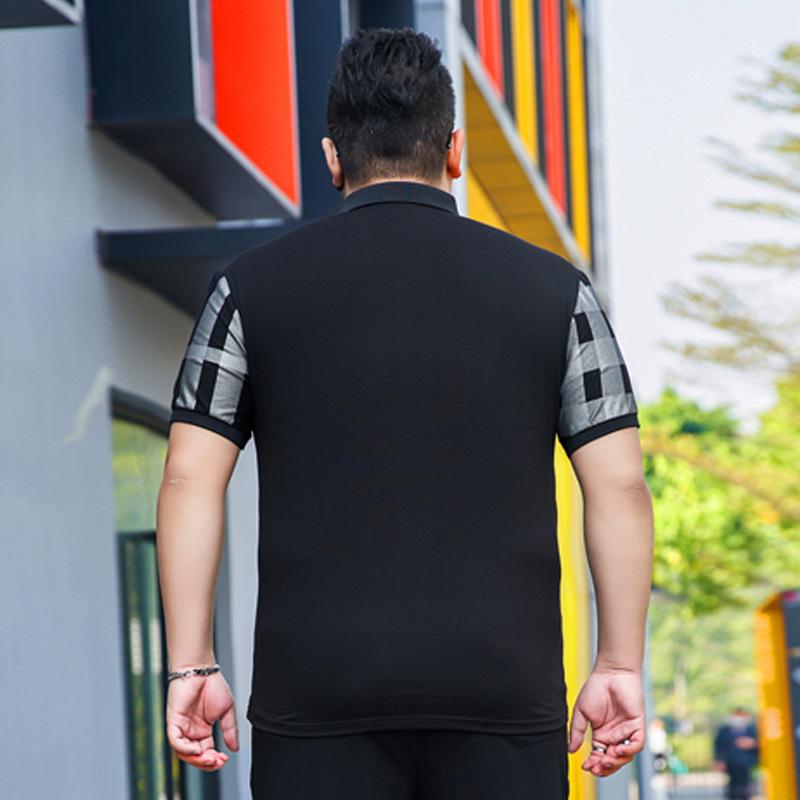 Dicke Männer Dicke Plus Größe Sommer Kurzarm Polo Shirt Mittleren Alters Business Casual Fat Man Revers Baumwolle T-Shirt 5XL