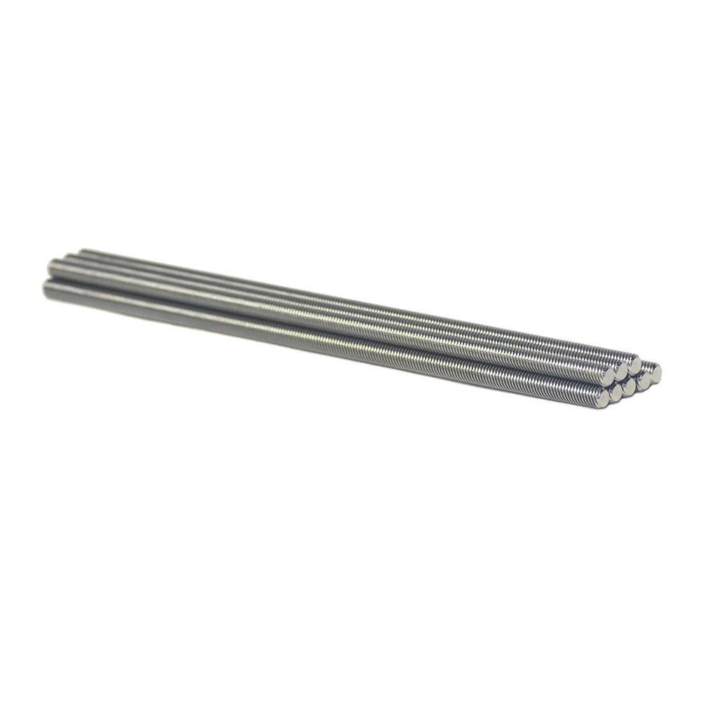 CNC 304 Stainless Steel T6 Lead Screw, Trapezoidal, 1mm Pitch, 6mm Lead.