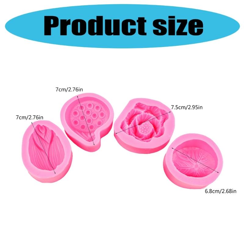 Silicone Lotuses Flower Mold With Detailed Texture Ideal For Home Decoration Wedding Cake Soap Making Mould
