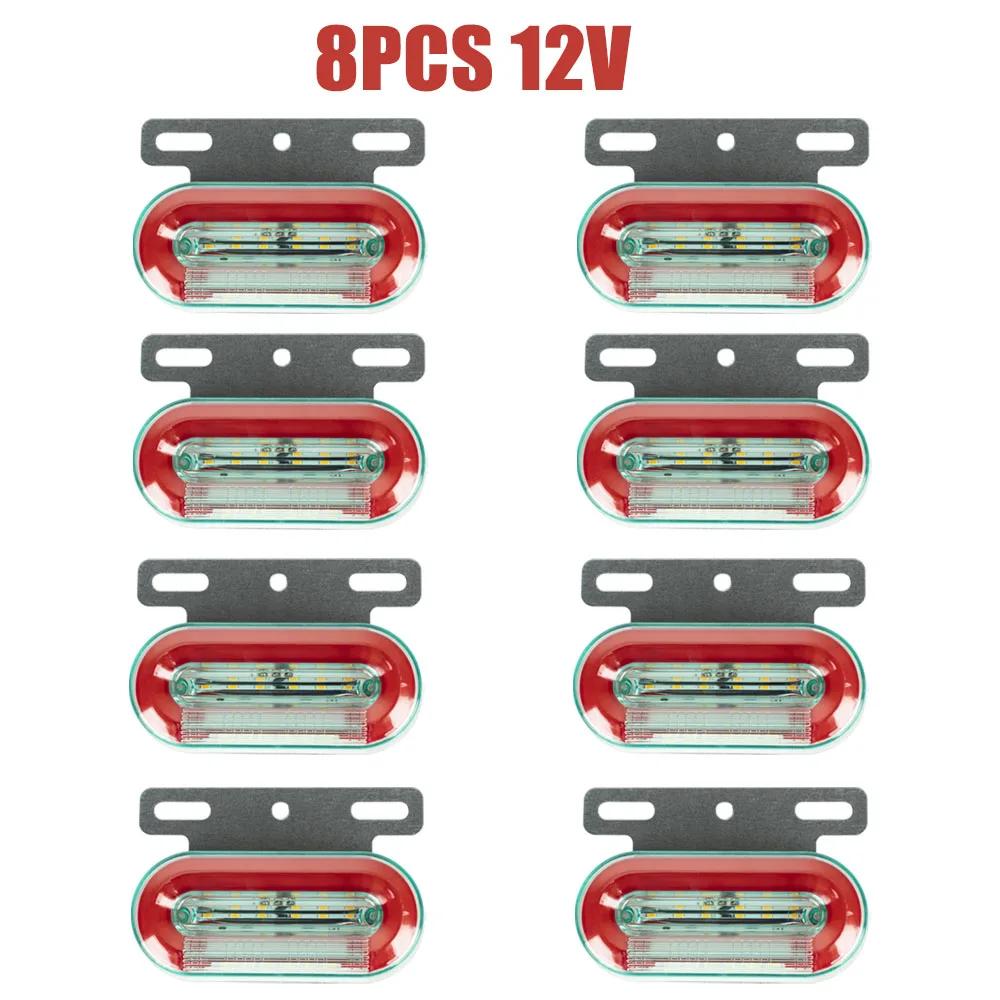 12v 24v Led Side Marker Warning Lights Trailer Trucks Caravan Side Clearance Marker Light Led Lorry Amber Red White Lamp