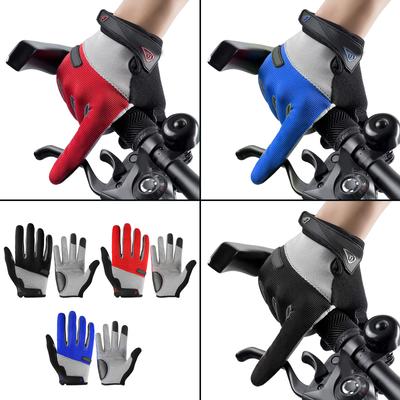 Nonslip Bicycles Touchscreens Gloves Full Finger Cycling Gloves Outdoor Shock Absorbing Workout Gloves Wear Resistance
