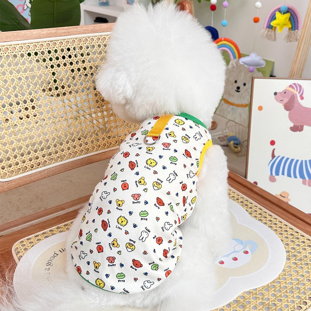 Autumn New Pet Dog and Cat Clothes Teddy Bichon Frise Poodle Small and Medium-sized Dog Vests