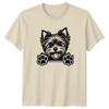Yorkshire Terrier Dog Peeking Paws Animals Unisexs TShirt Unisex Tee Graphic Unisex