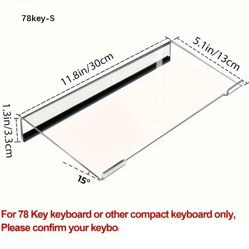 Clear Acrylic Keyboard Stand Ergonomic Tilted Height Adjustable Tray Boosts Typing Efficiency for Office Workers
