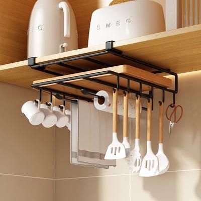 Étagère de rangement sans perçage pour planche à découper de cuisine, suspendue au placard, en métal, gain de place, à charge élevée et épaisse