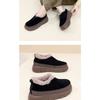 Women's Suede Winter Snow Boots Slip-On, Faux Fur Lined Warm Ankle Booties, Water-Resistant Casual Comfort Shoes Non-Slip Sole