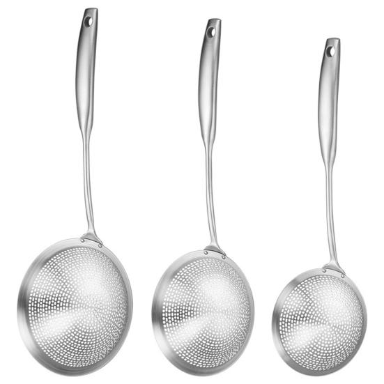 Colander Spoon Anti-scald Handle High Temperature Resistance 304 Stainless Steel Dishwasher Safe Strainer Scoop Kitchen Supply
