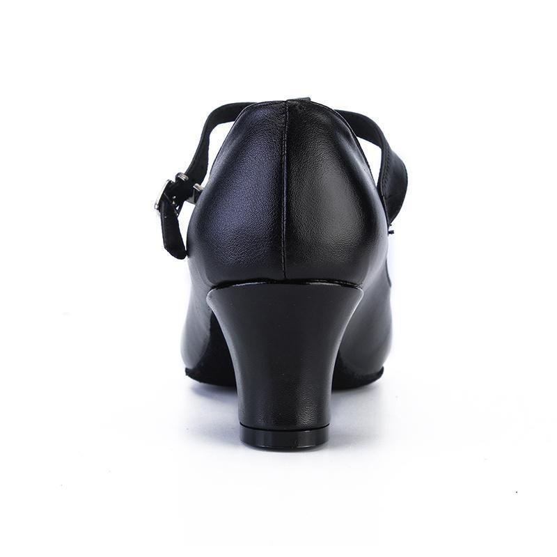 Scarpe da ballo latino in pelle per feste di ballo da donna Scarpe da ballo moderne da interno Waltz Tacco 6 cm